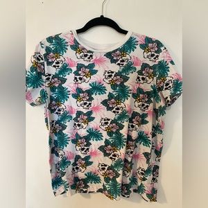 Skull and flower t-shirt